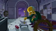 Es fällt Mr. Burns (r.) schwer, ohne Luxus zu leben und sich damit abzufinden, dass er bankrott ist. Zum Glück hat er mit Homer (l.) einen guten Freund an seiner Seite, der ihm hilft ...
