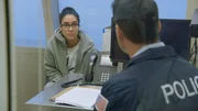 HSI Special Agents interview an Australian woman for possible visa violations at LAX. (National Geographic/Lucky 8 TV)