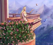 Anneliese genießt den Tag auf ihrem prachtvollen Balkon. Anneliese genießt den Tag auf ihrem prachtvollen Balkon.