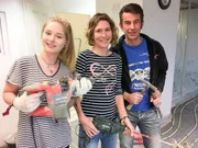 V.l.: Celine, Claudia und Frank