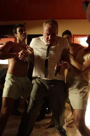 The Mossad agents attack Herbert Cukurs (Eduardo Gurgel). The Mossad agents attack Herbert Cukurs (Eduardo Gurgel).