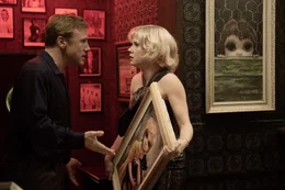 Christoph Waltz (Walter Keane), Amy Adams (Margaret Keane).