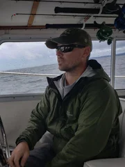 Captain Jeff Sanford searching for a sea monster in Kodiak, Alaska Captain Jeff Sanford searching for a sea monster in Kodiak, Alaska