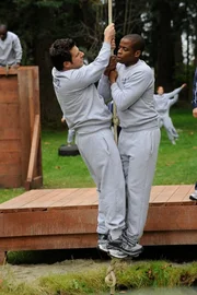 PSYCH -- "We'd Like to Thank the Academy"  Episode 5015 -- Pictured: (l-r) James Roday as Shawn Spencer, Dule Hill as Gus Guster