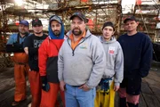Cornelia Marie crew (from L to R) Deckhand Dale Pruitt, Deckhand Ryan Simpson, Deckhand Josh Harris, Captain Tony Lara, Deckhand Jake Harris and Deckhand Troy Huls shot during Deadliest Catch Season 7 in Dutch Harbor, Alaska.