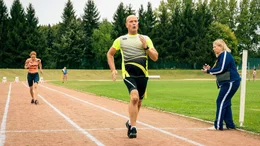 ARD Degeto SPORTABZEICHEN F&Uuml;R ANF&Auml;NGER, am Freitag (08.01.21) um 20:15 Uhr und um 01:20 Uhr im ERSTEN, online first ab Mittwoch (06.01.21) um 20:15 Uhr Stefanie (Andrea Sawatzki) und Bertram (Christina Berkel) wollen sich keine Bl&ouml;&szlig;e geben. &copy; ARD Degeto/Stephan Rabold, honorarfrei - Verwendung gem&auml;&szlig; der AGB im engen inhaltlichen, redaktionellen Zusammenhang mit genannter Degeto-Sendung und bei Nennung "Bild: ARD Degeto/Stephan Rabold" (S2+). ARD Degeto/Programmplanung und Presse, Tel: 069/1509-335, degeto-presse@degeto.de