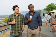 PSYCH -- "ONE, MAYBE TWO, WAYS OUT" Episode 5009 -- Pictured: James Roday as Shawn Spencer, Dule Hill as Gus Guster