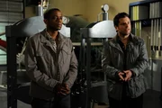 Pictured: (center l-r) Dule Hill as Gus Guster, James Roday as Shawn Spencer