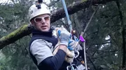 Using a stuffed cat, Shaun Sears demonstrates the proper way to hold a cat during a rescue. Using a stuffed cat, Shaun Sears demonstrates the proper way to hold a cat during a rescue.