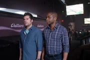 PSYCH &ndash; "Juliet Wears the Paintsuit" Episode 709 &ndash; (l-r) James Roday as Shawn Spencer, Dule Hill as Gus Guster