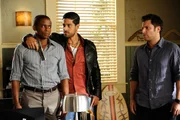 PSYCH -- "SHAWN AND GUS IN DRAG" Episode #5005 -- Pictured: (l-r) Dule Hill as Burton "Gus" Guster, Adam Rodriguez as Tommy Nix, James Roday as Shawn Spencer PSYCH -- "SHAWN AND GUS IN DRAG" Episode #5005 -- Pictured: (l-r) Dule Hill as Burton "Gus" Guster, Adam Rodriguez as Tommy Nix, James Roday as Shawn Spencer