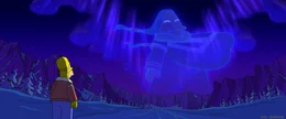 Irgendwo in Alaska: Eine Erscheinung sagt Homer, dass er Springfield retten muss, wenn er seine Familie nicht verlieren will ...