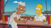 Für Homer (r.) bricht eine Welt zusammen, als in ganz Springfield ein Gesundheitswahn ausbricht. Daher sucht er Zuflucht am einzigen Ort, der noch fettiges Essen anbietet ... Für Homer (r.) bricht eine Welt zusammen, als in ganz Springfield ein Gesundheitswahn ausbricht. Daher sucht er Zuflucht am einzigen Ort, der noch fettiges Essen anbietet ...