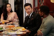 Der britische Schauspieler und Filmemacher Reggie Yates beim Abendessen in Peking, China Der britische Schauspieler und Filmemacher Reggie Yates beim Abendessen in Peking, China