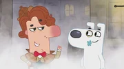 Im dichten Londoner Nebel trifft Dog auf Sherlock Holmes, der nach seinem Hut und Dr. Watson sucht. Im dichten Londoner Nebel trifft Dog auf Sherlock Holmes, der nach seinem Hut und Dr. Watson sucht.