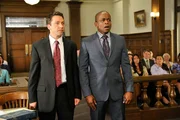 PSYCH -- "Cloudy With A Chance of Improvement" Episode 803 -- Pictured: (l-r) Michael Weston as Adam Hornstock, Dule Hill as Gus Guster.