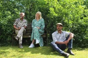V.l.: Manoj Malde, Zoe Ball, Lachlan Rae