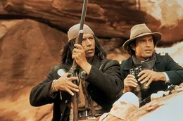 Apachenhaeuptling Geronimo und Kavallerie-Leutnant Charles