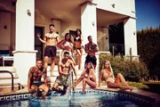 L-R: Calum Best, Joey Essex, Ashley McKenzie, Lateysha Grace, Marissa Jade, Lorena Medina, Michael Griffiths, Georgia Harrison