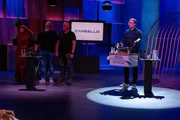 Beim Battle treten "Capsello mit Gr&uuml;nder Christian Flasch (r.) gegen Radanker mit den Gr&uuml;ndern Gerd Christner (l.) und Achim Christner an. Wer kann die L&ouml;wen mit ihrer Gesch&auml;ftsidee &uuml;berzeugen und darf weiter pitchen ?