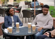 FBI Special Agent Summer Morehurst (Ashlei Sharpe Chestnut, l.); Devin Rountree (Caleb Castille, r)