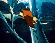 Die Totengr&auml;ber sind da. Maja und Willie m&uuml;ssen die Puppen retten.