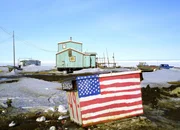 Das Eskimo-Dorf Wainwright in Alaska.