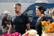 L-R: David 'Deacon' Kay (Jay Harrington), Christina 'Chris' Alonso (Lina Esco)