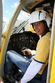 Willi als Pilot im ADAC Hubschrauber Willi als Pilot im ADAC Hubschrauber