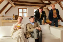 L-R: Raphael Sch&auml;fer (Robert Stadlober), Conny Ziegler (Manuel Rubey), Franz Eberhofer (Sebastian Bezzel), Rudi Birkenberger (Simon Schwarz).