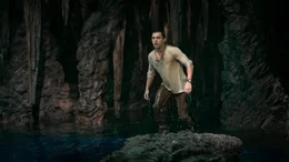 In einer H&ouml;hle st&ouml;&szlig;t Nate (Tom Holland) schlie&szlig;lich auf den legend&auml;ren Schatz, doch er bleibt dort nicht lange alleine.