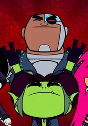 Beast Boy (vorne), Cyborg (hinter)