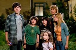 The PearsonsĐ from left, Tom (Carter Jenkins), Art (Henri Young), Lee (Regan Young), Hannah (Ashley Boettcher), Jake (Austin Carter) and Bethany (Ashley Tisdale) Đ prepare to battle the aliens whoŐve invaded their attic. Aliens in the Attic HP Carter Jenkins Henri Young Regan Young Ashley Boettcher Austin Butler Ashley Tisdale