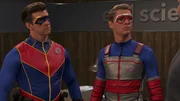 L-R: Captain Man / Ray Manchester (Cooper Barnes), Henry Hart (Jace Norman)
