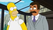 Sind sich einig, dass sie dem skrupellosen Vorhaben von Mr. Burns ein Ende machen m&uuml;ssen: Homer (l.) und Neil deGrasse Tyson (r.) ...