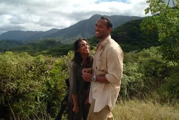 L-R: Mariana (Rosario Dawson), Beck (Dwayne 'The Rock' Johnson)