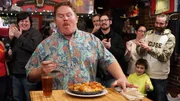 Host Casey Webb taking on the Hypernova Scotia Challenge at The Lobster Shanty in Salem, MA as seen on Man v. Food, season 6.