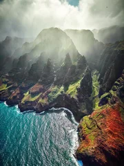 Luftaufnahme der spektakul&auml;ren Na Pali K&uuml;ste, Insel Kauai - Hawaii.