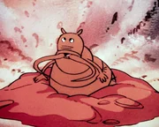 Der Ameisenl&ouml;we lauert auf Beute.