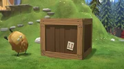 Eines Morgens steht eine geheimnisvolle Holzbox auf der Lichtung.