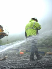 Nathan Clark supervises the Roach as it’s fed soupy pay. Nathan Clark supervises the Roach as it’s fed soupy pay.