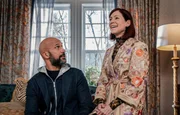 Pictured (L-R): Keegan-Michael Key as Ashton Hayes and Carrie Preston as Elsbeth Tascioni