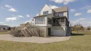 The exterior of the Foster Cove House in Narragansett, Rhode Island, as seen on HGTV's Beach Hunters.