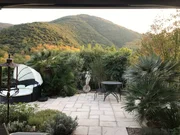 Scenic shot of the mountains in Languedoc, France, as seen on Ren&eacute;e and Wendy's house tour on House Hunters International.