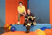 Christoph und Feuerwehrfrau Katja.
