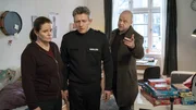 (v.l.n.r.) Gudrun Wohlers (Katrin Pollitt); Gerd Wohlers (Josef Heynert); Hauptkommissar Ole Hansen (Robert Gallinowski)
