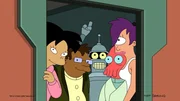 v.li.: Amy Wong, Hermes Conrad, Bender, Dr. Zoidberg, Turanga Leela