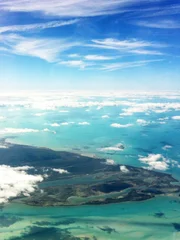 Luftaufnahme des Bermuda-Dreiecks gegen den Himmel