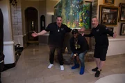 Wayde, 2 Chainz and Brett in front of the finished tank.