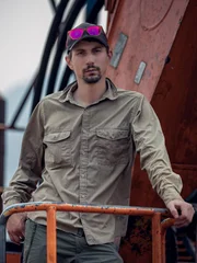 Parker Schnabel on dredge. Parker Schnabel on dredge.